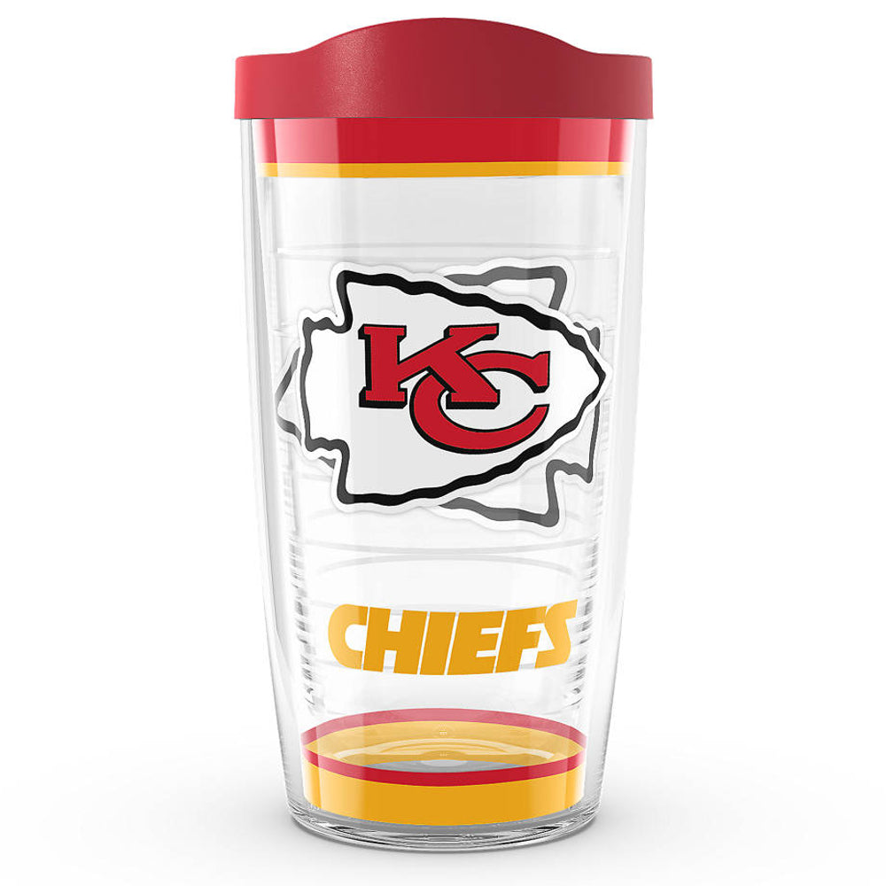 Kansas City Chiefs - Tradition Wrap With Travel Lid Plastic Tumbler