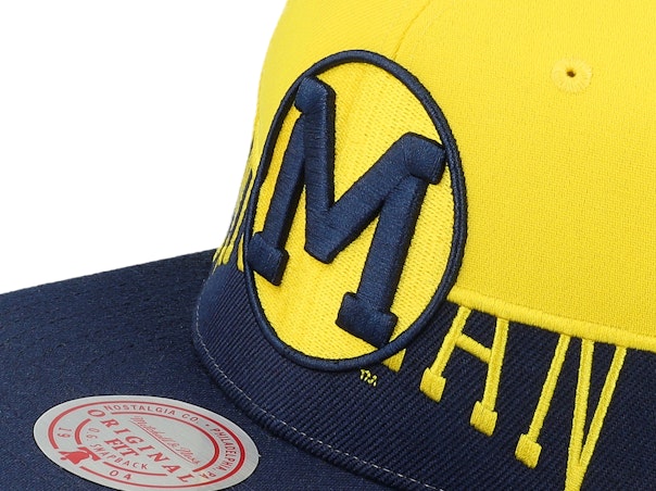 Michigan Wolverines - NCAA Half & Half Yellow-Navy Snapback Hat