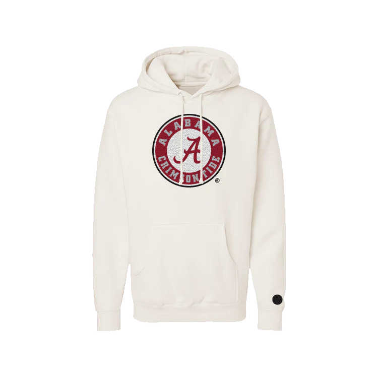 Alabama Crimson Tide - NCAA Bone Chenille Pullover Hoodie
