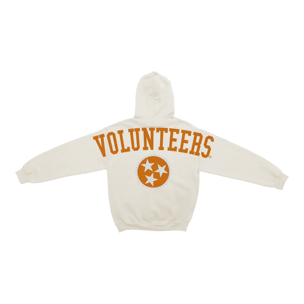 Tennessee Volunteers - NCAA Bone Chenille Pullover Hoodie