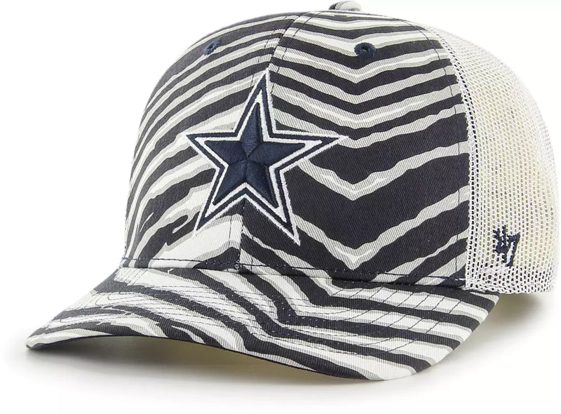 Dallas Cowboys - Zubaz Navy Zubaz Trucker Hat, 47 Brand