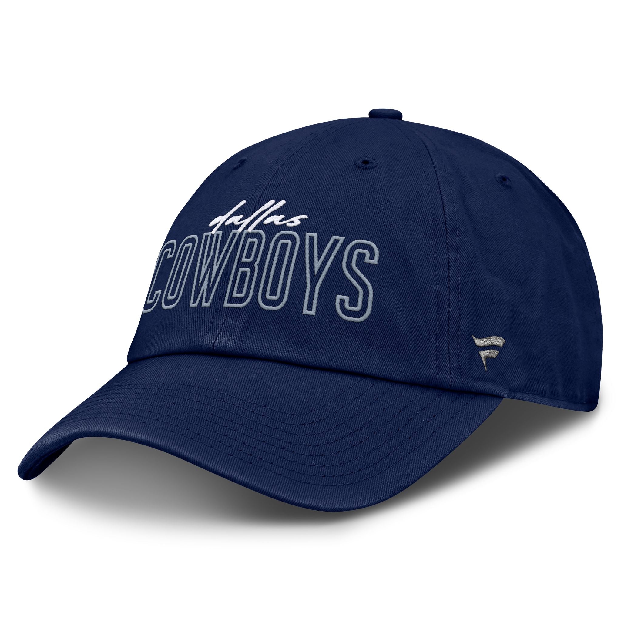 Dallas Cowboys - Fanatics Fundamental Script Adjustable Navy Hat