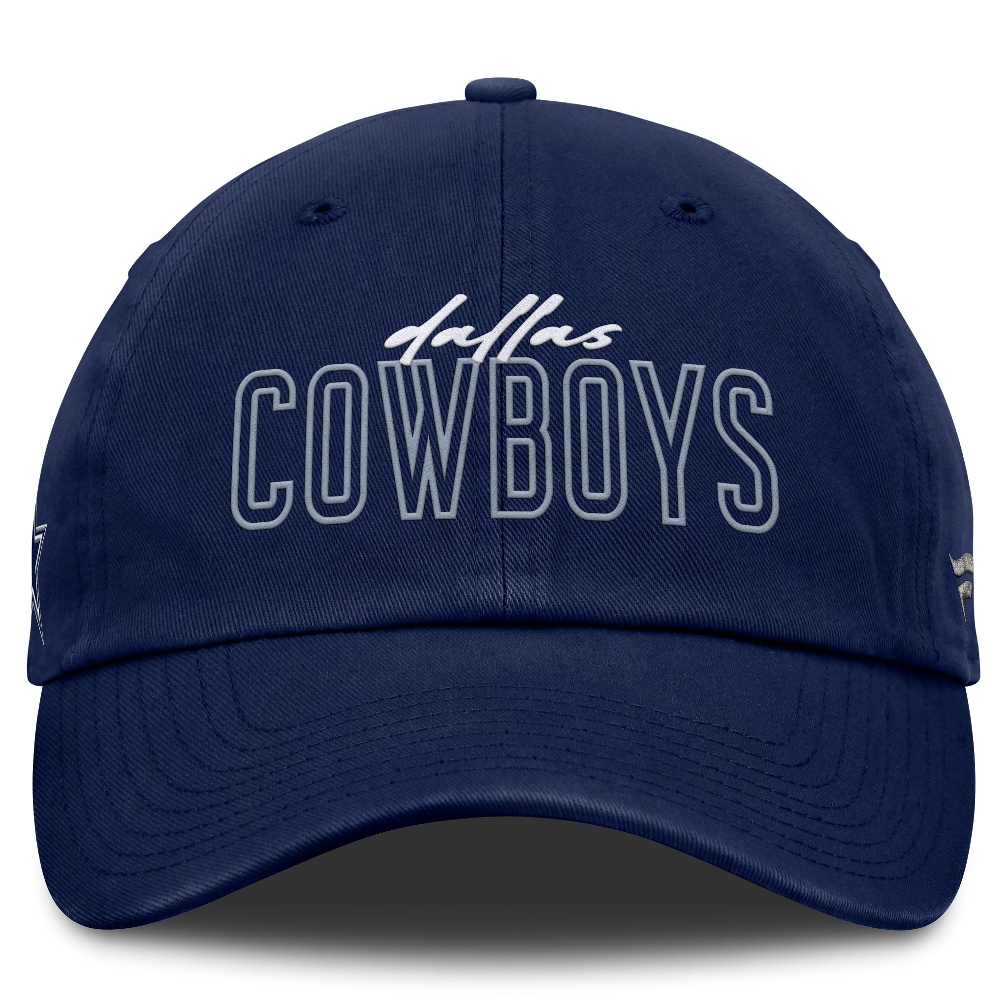 Dallas Cowboys - Fanatics Fundamental Script Adjustable Navy Hat