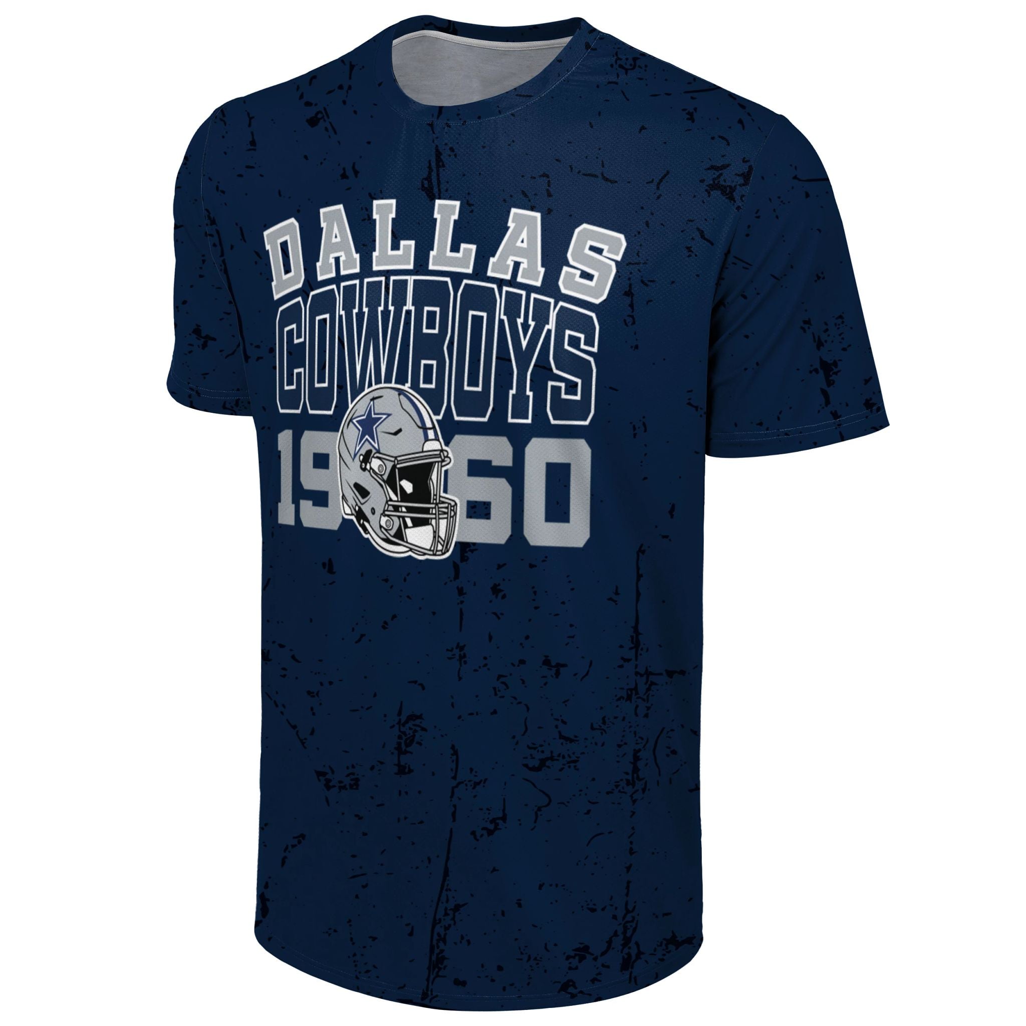 Dallas Cowboys -  Vintage Wordmark Rash Guard Short Sleeve T-Shirt