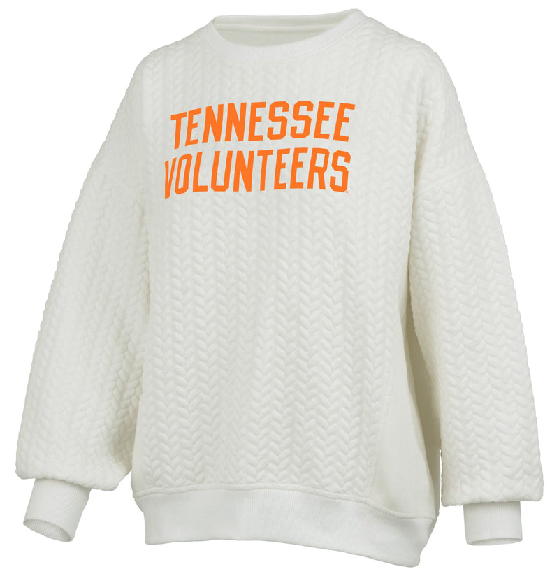 Tennessee Volunteers "Roxbury" - Long-Sleeve Crew-Neck Oversized Pieced Fleece