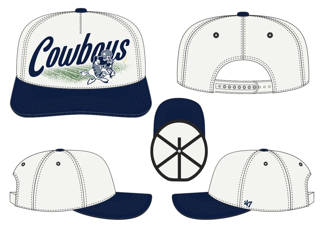 Dallas Cowboys - Men's 47 Brand Enfield Sand Hitch RF Retro Adjustable Hat