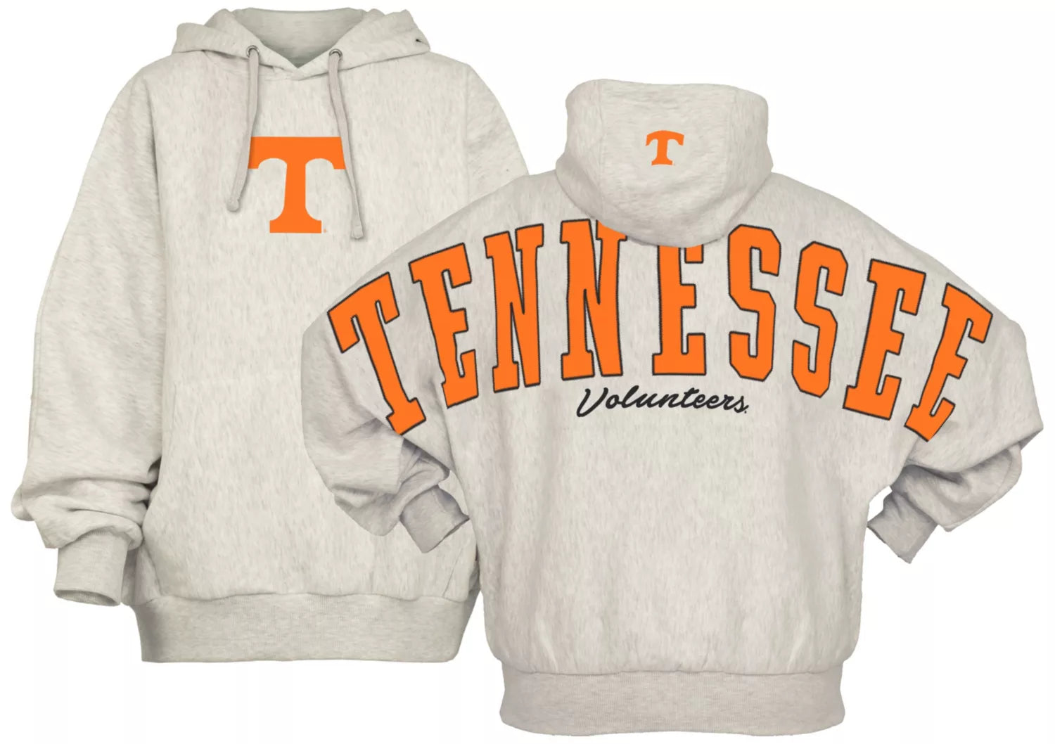 Tennessee Volunteers - "Belvedere" Single-Piece Dolman-Style Oversize Hoodie