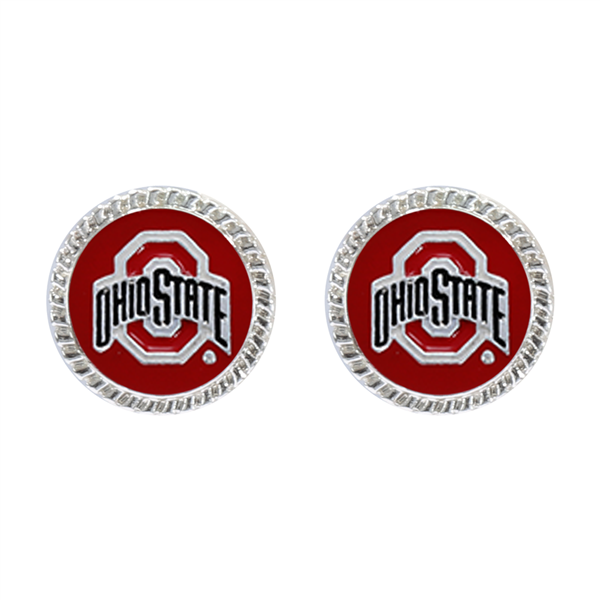 University of Ohio State-  Ohio State Buckeyes - Logo Stud Earrings