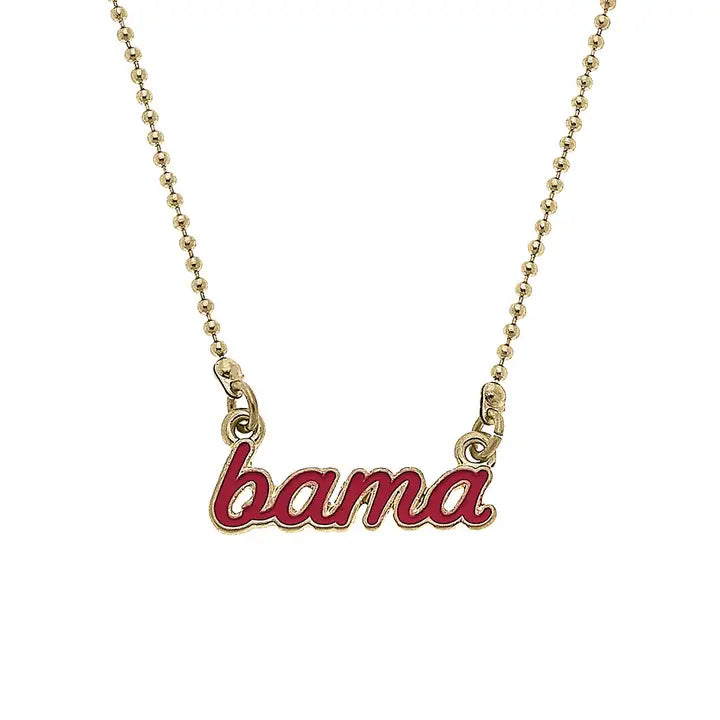 Alabama Crimson Tide - NCAA Script in Cardinal Necklace