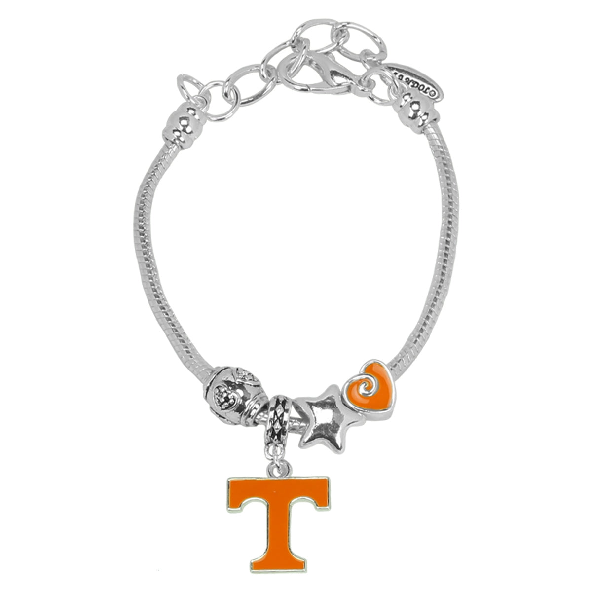 Tennessee Volunteers - Star Heart Charm Bracelet