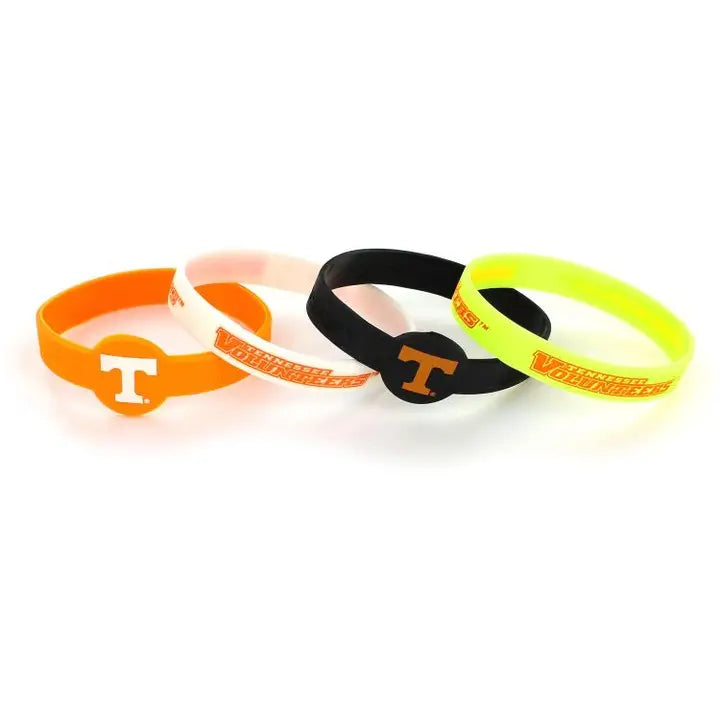 Tennessee Volunteers - Ncaa Silicone Bracelets (4 Pack)