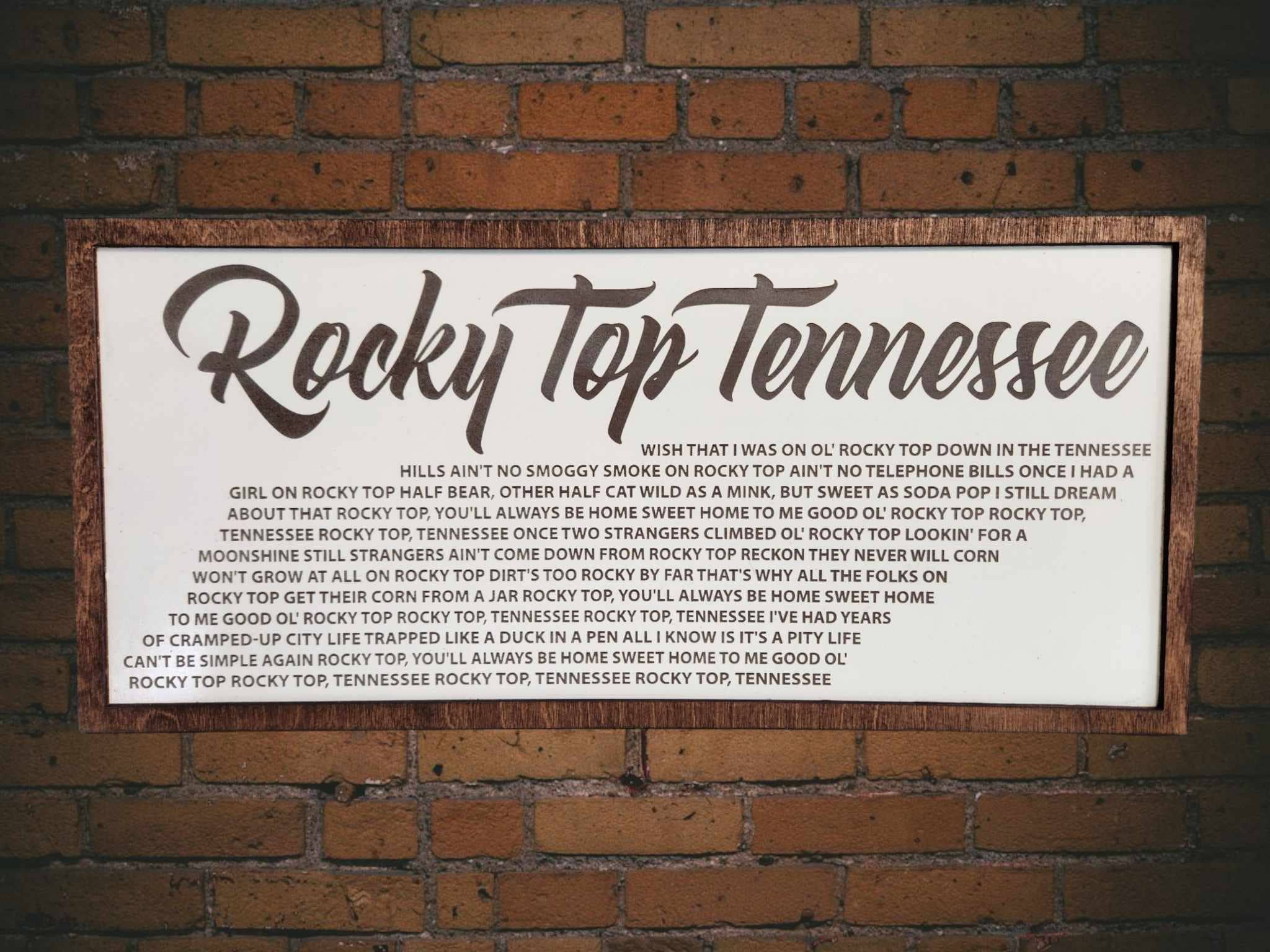 Tennessee Volunteers - Rocky Top Tennessee 21x10 Wall Frame Art