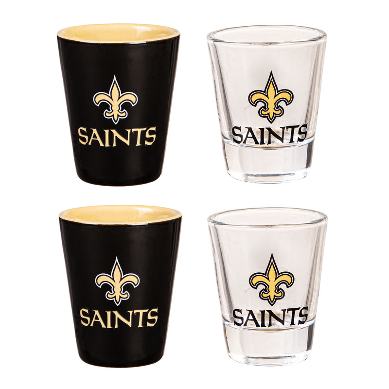NFL New Orleans Saints - Glass and Ceramic Shot Glass Set