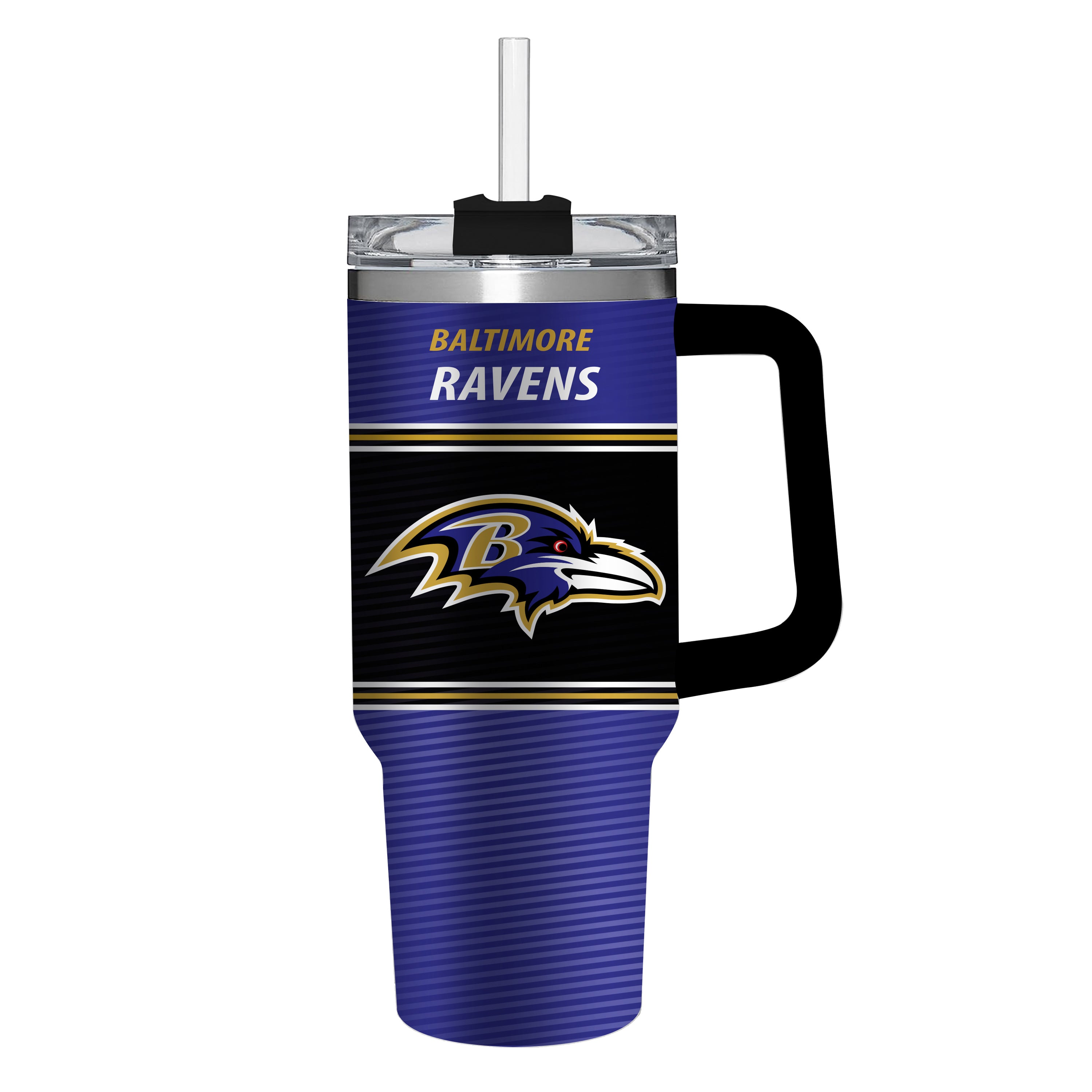 Baltimore Ravens- 40oz Stainless Steel Canyon Cup w/ Straw