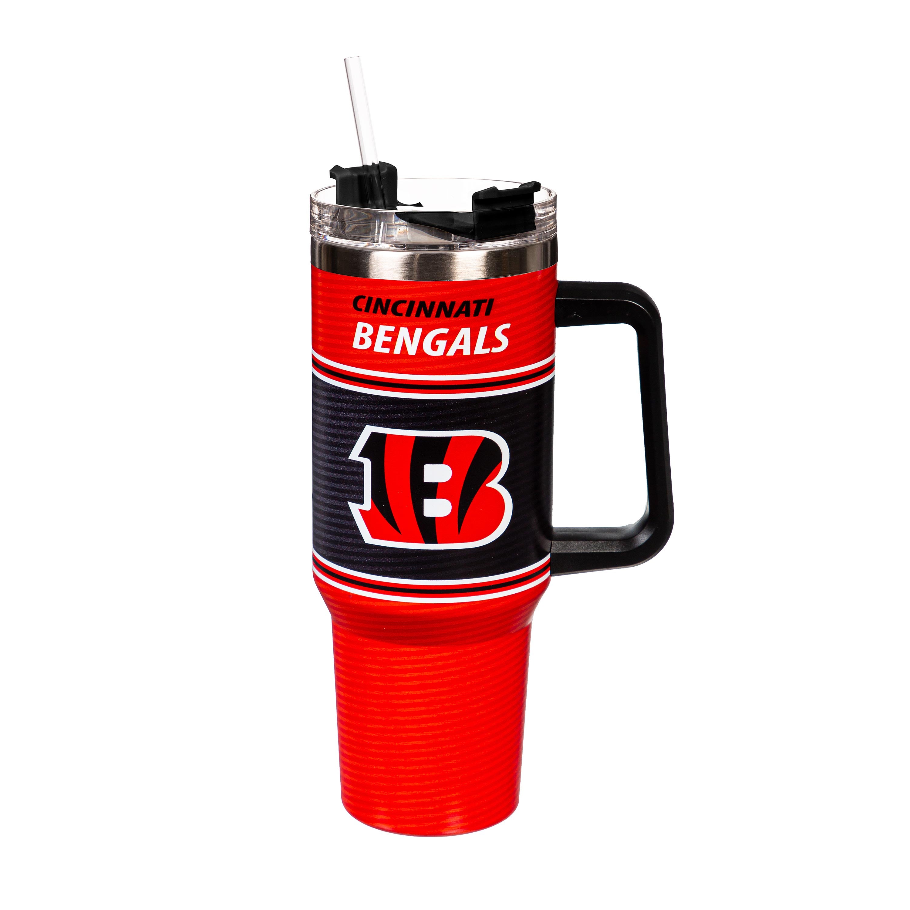 Cincinnati Bengals - 40oz Stainless Steel Canyon Cup w/ Straw