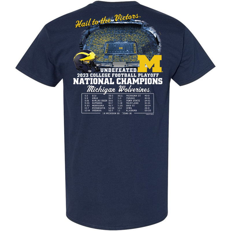 Michigan Wolverines - Hail To The Victors National Champion 2023 Navy T-shirt