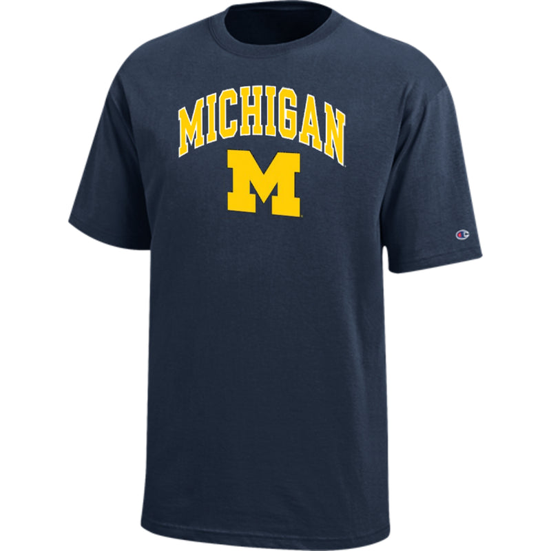 Michigan Wolverines - Navy Blue Athletic Short Sleeve T-Shirt