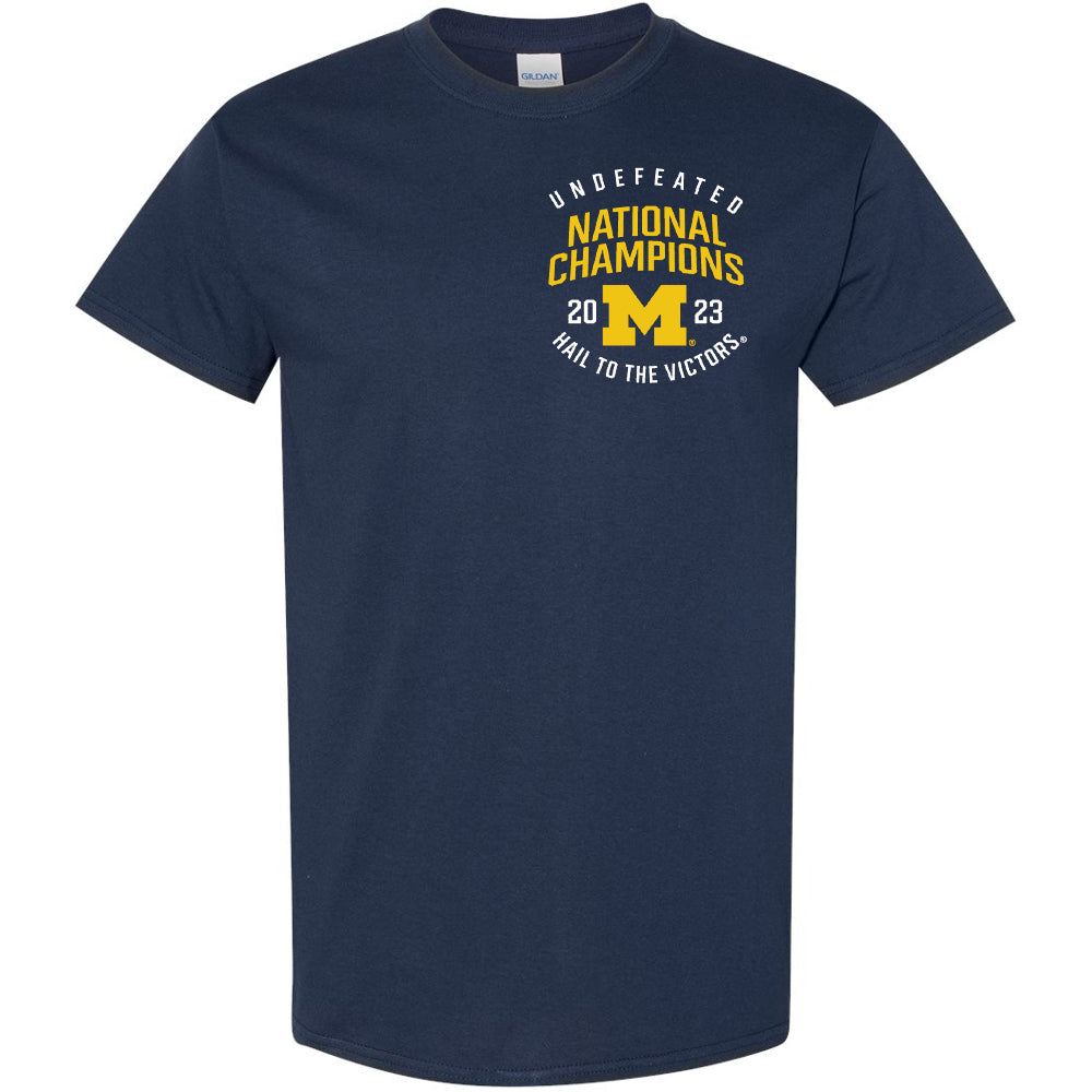 Michigan Wolverines - Hail To The Victors National Champion 2023 Navy T-shirt