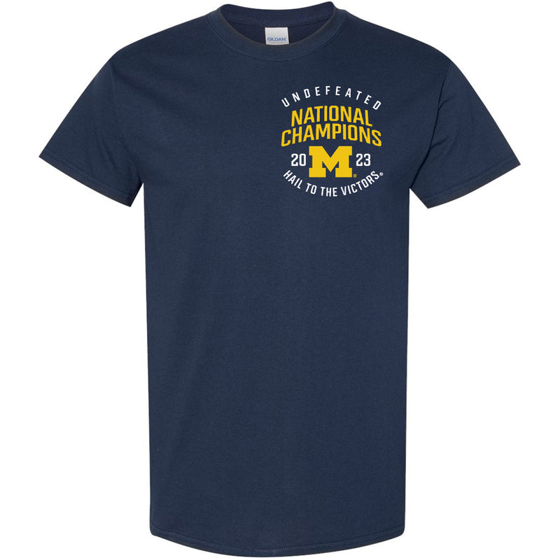 Michigan Wolverines - Hail To The Victors National Champion 2023 Navy T-shirt