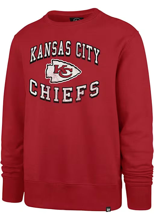 Kansas City Chiefs - NFL Red Double Arch Long Sleeve Crew Sweater