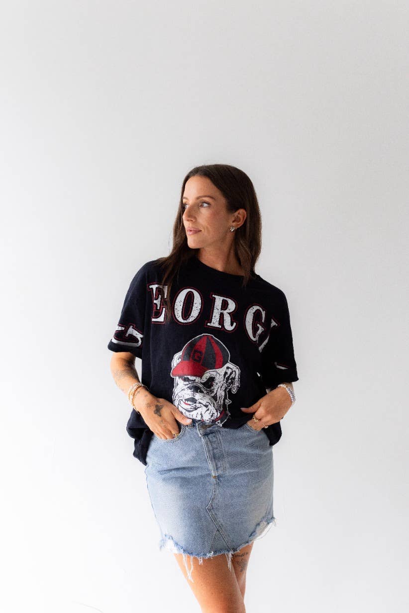 Georgia Bulldogs -  Southern Split Oversized Band Tee