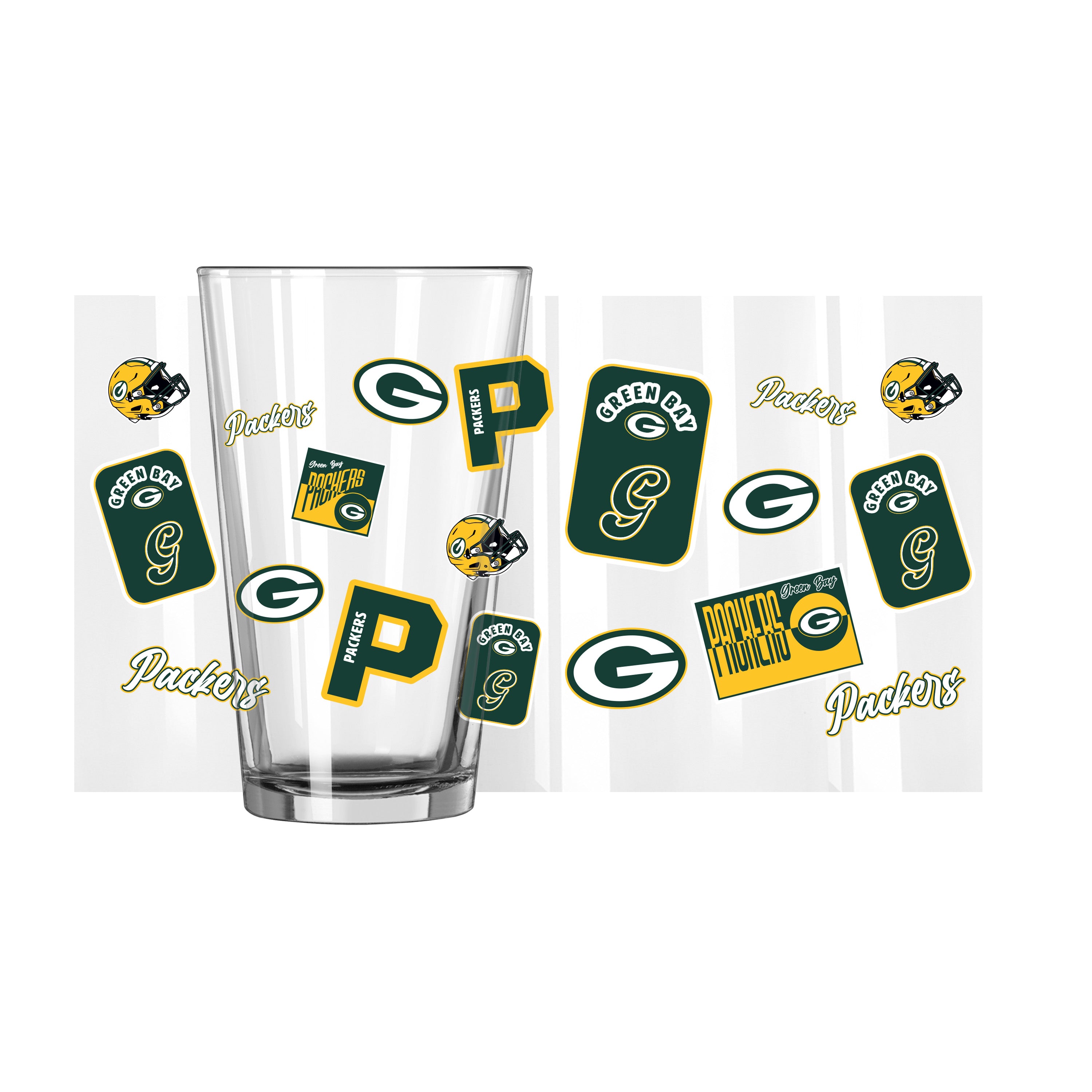 Green Bay Packers Dreamweave Design 16oz Pint Glass