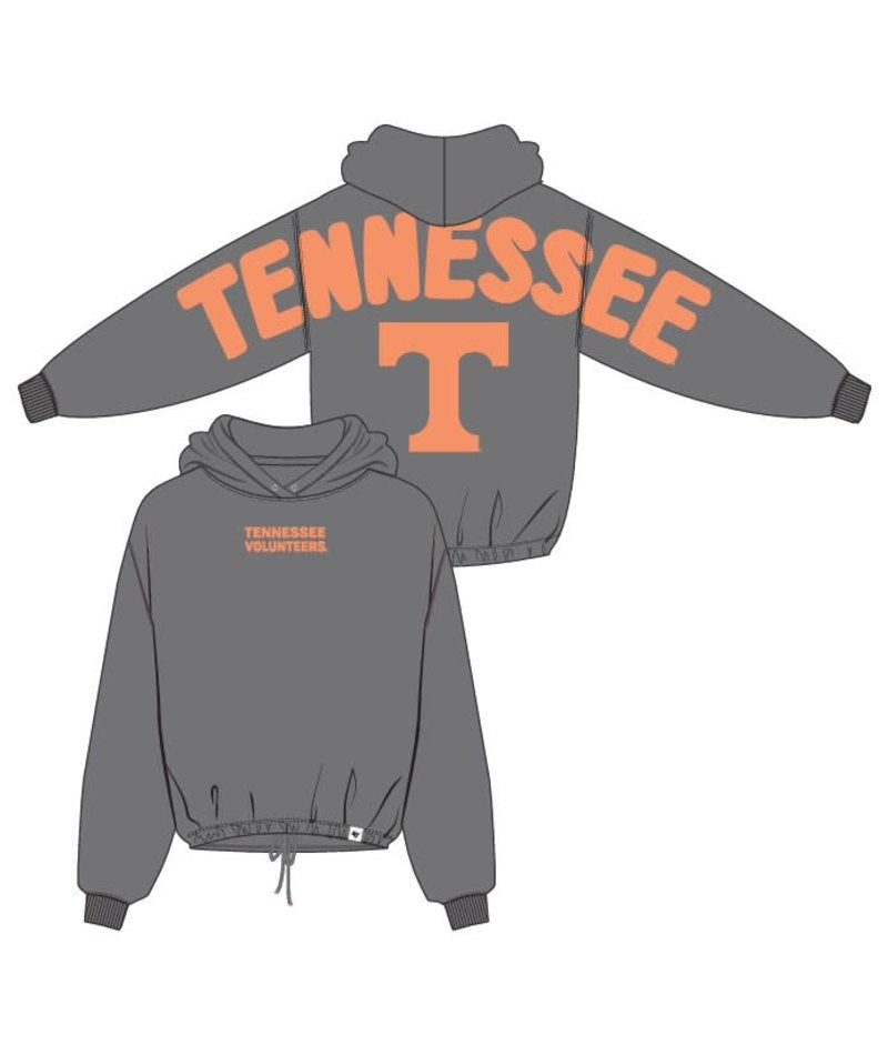 Tennessee Volunteers - NCAA Shadow Grey Bright Side Venice Women's Hoodie, '47 Brand