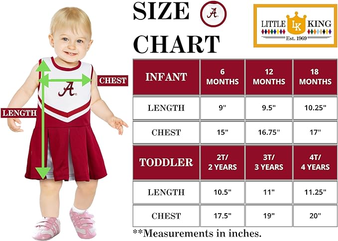 Alabama Crimson Tide Girls Infant Time For Recess Cheer Dress