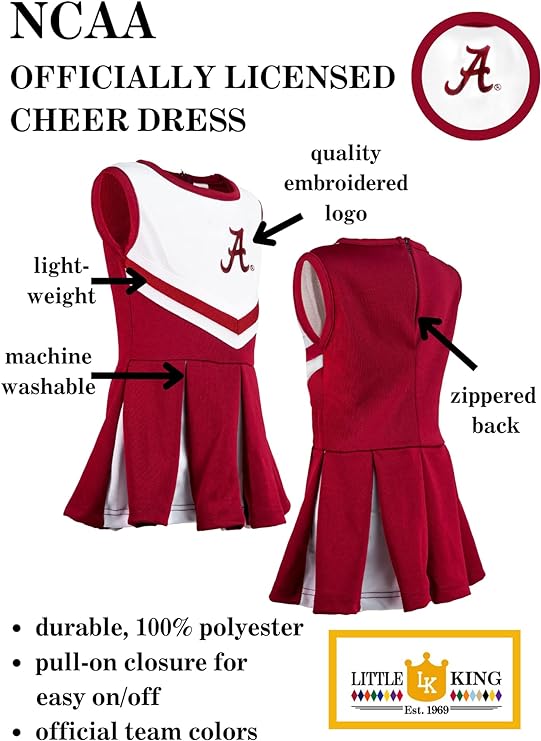 Alabama Crimson Tide Girls Infant Time For Recess Cheer Dress