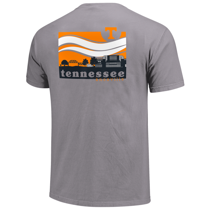 Tennessee Volunteers - Campus Scene Wave Basic Short Sleeve T-Shirt