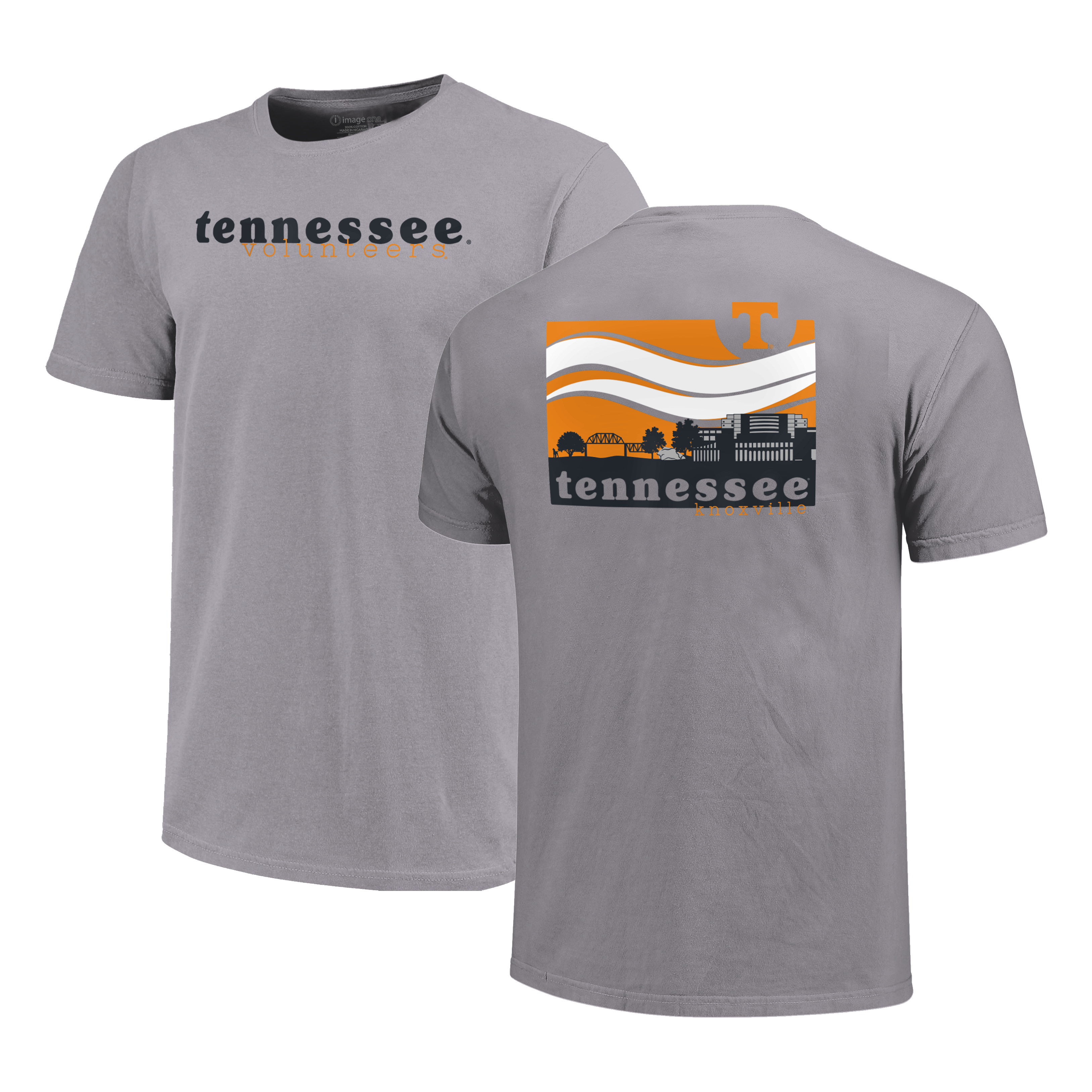 Tennessee Volunteers - Campus Scene Wave Basic Short Sleeve T-Shirt