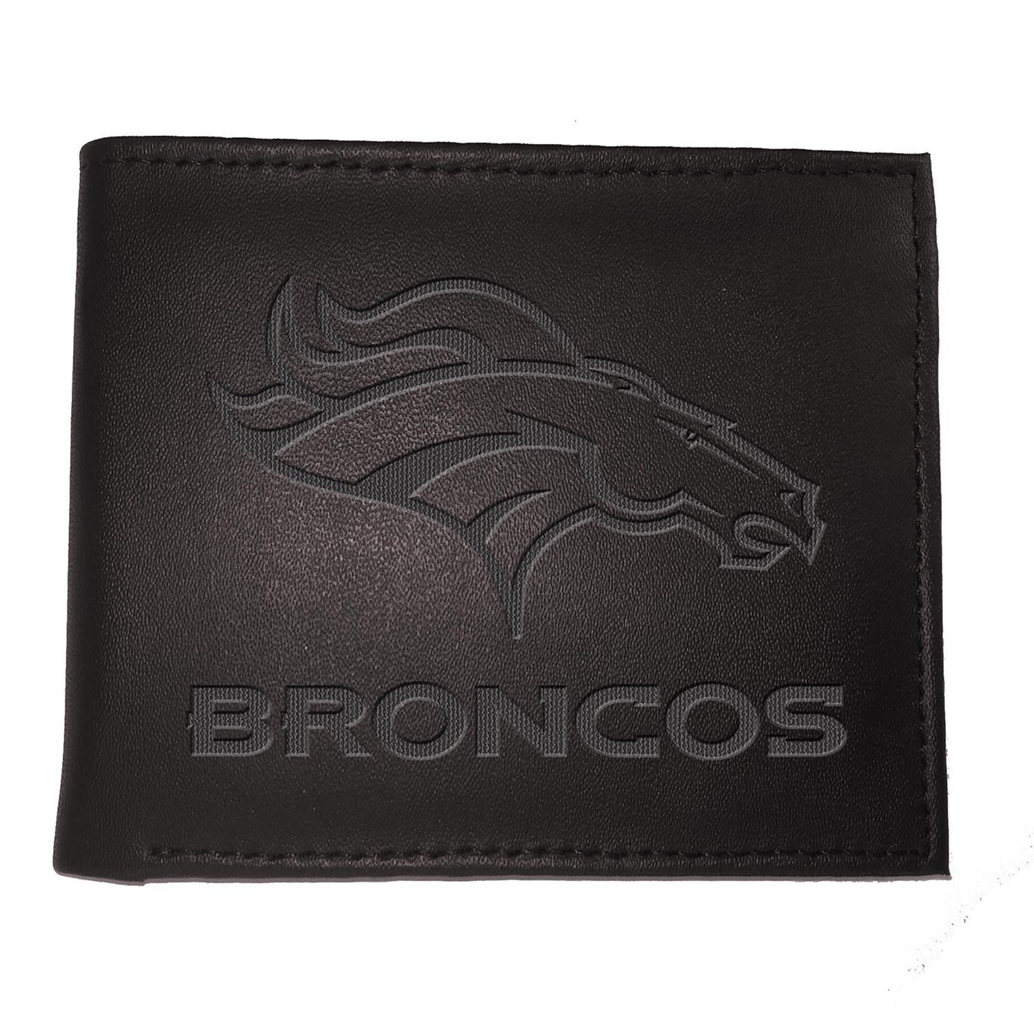Denver Broncos - Black Leather Bifold Wallet