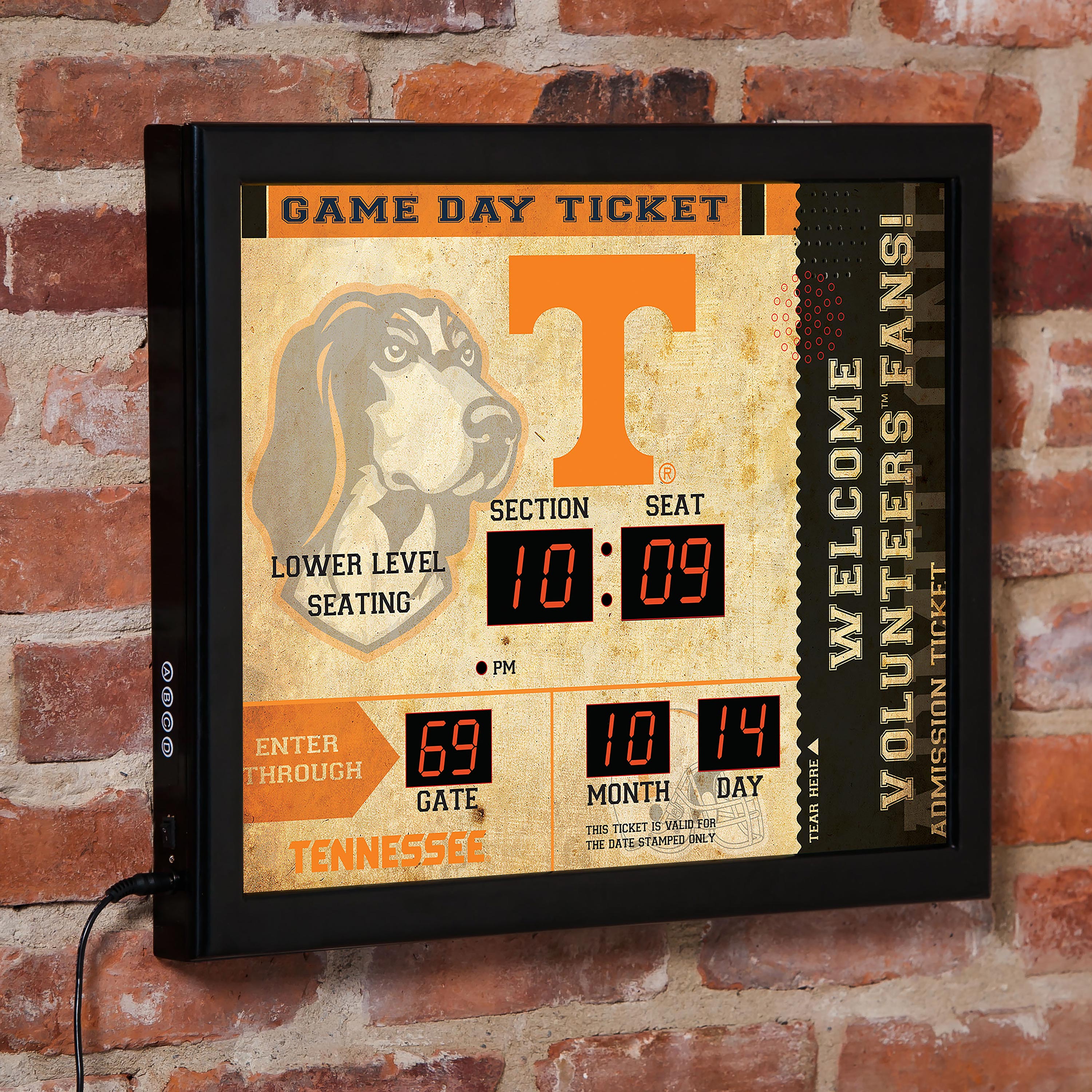 Tennessee Volunteers - Scoreboard Wall Clock