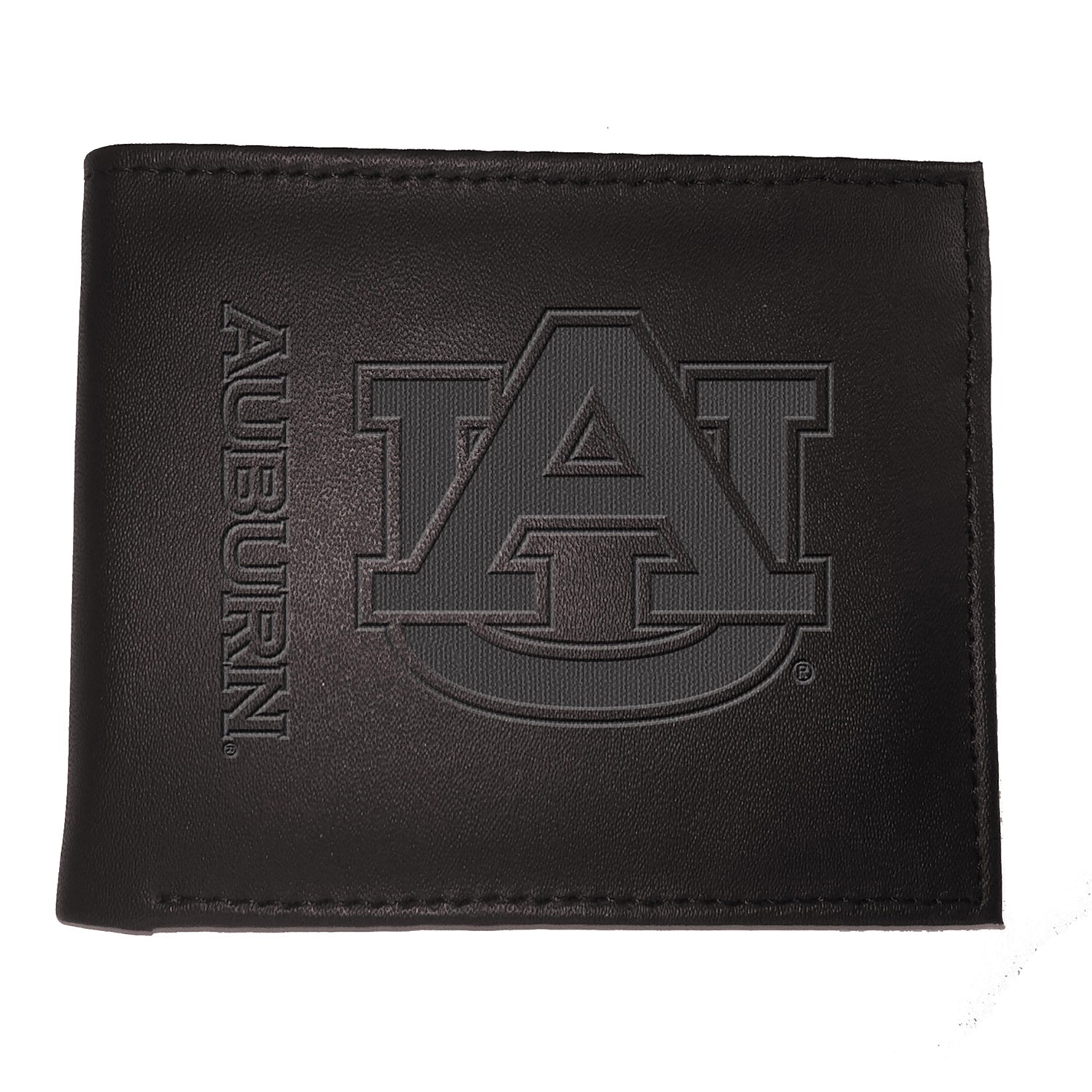 Auburn Tigers - Black Leather Bifold Wallet