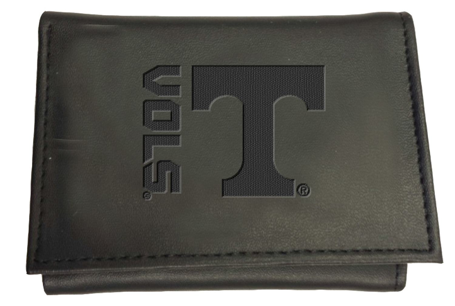 Tennessee Volunteers - Leather Black Trifold Wallet