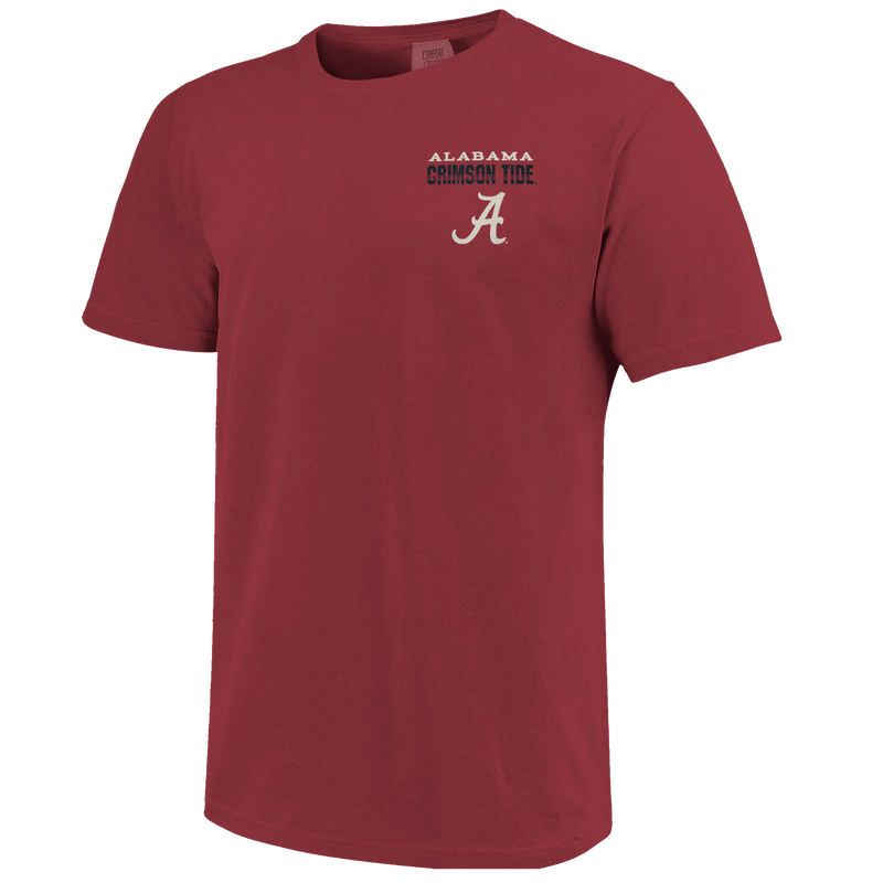 Alabama Crimson Tide - Retro Poster and Stadium Short Sleeve T-Shirt