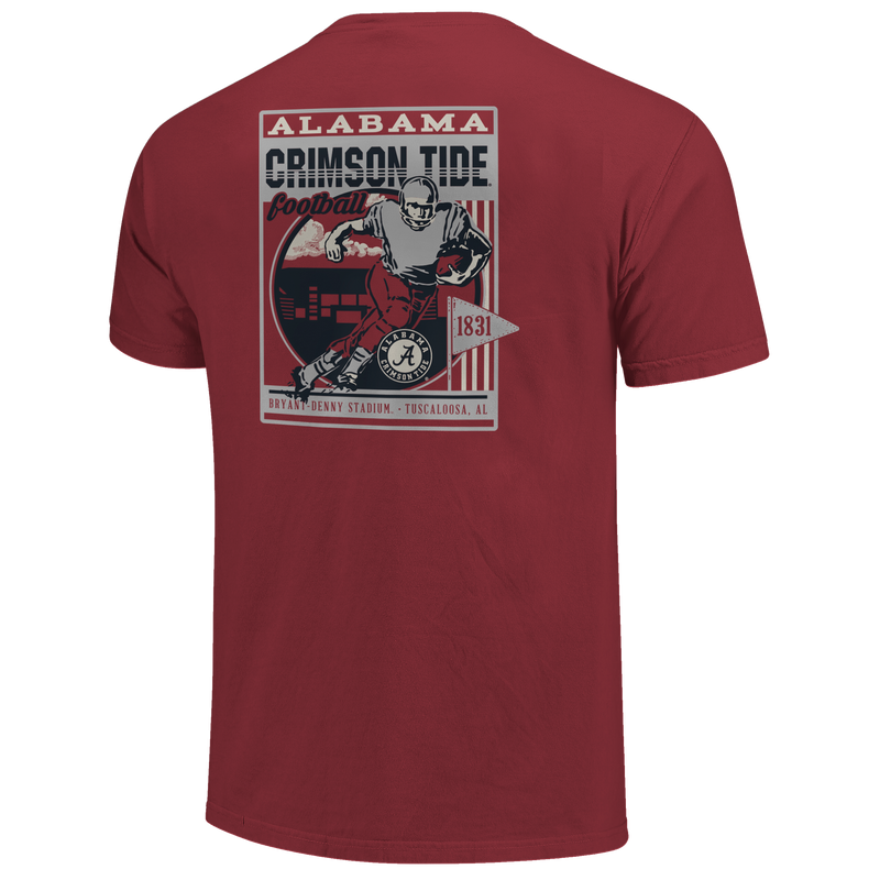 Alabama Crimson Tide - Retro Poster and Stadium Short Sleeve T-Shirt
