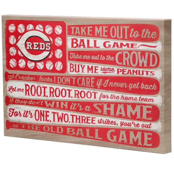 MLB- Cincinnati Reds- Canvas Flag Wall Art