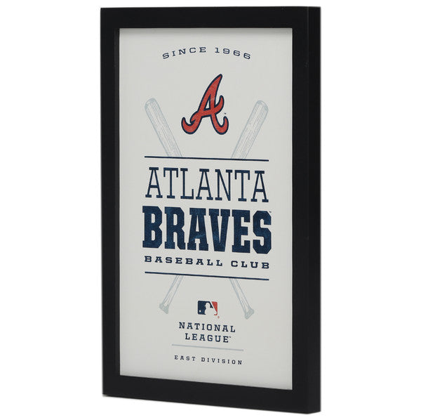 Atlanta Braves - Atlanta Braves Baseball Club Framed Wood Wall Decor