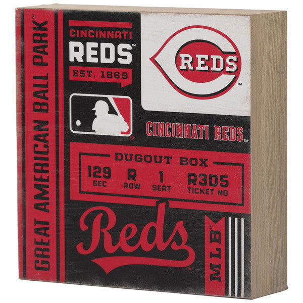 MLB Cincinnati Reds - Great American Ball Park Ticket Wood Wall Decor
