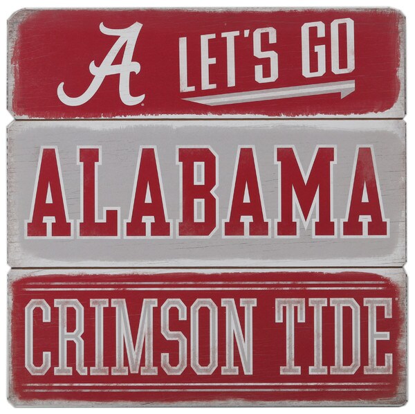 Alabama Crimson Tide - University of Alabama Planked Wood Wall Decor