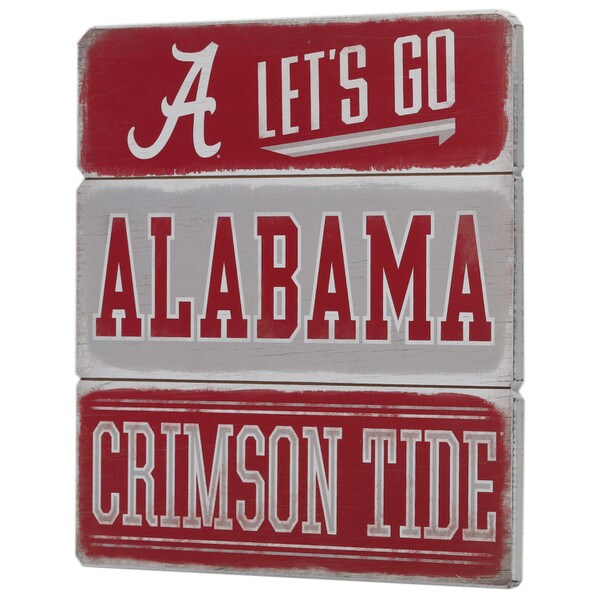 Alabama Crimson Tide - University of Alabama Planked Wood Wall Decor