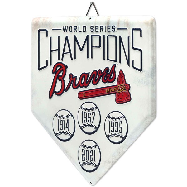 Atlanta Braves - "World Series Champions" Home Metal Wall Decor