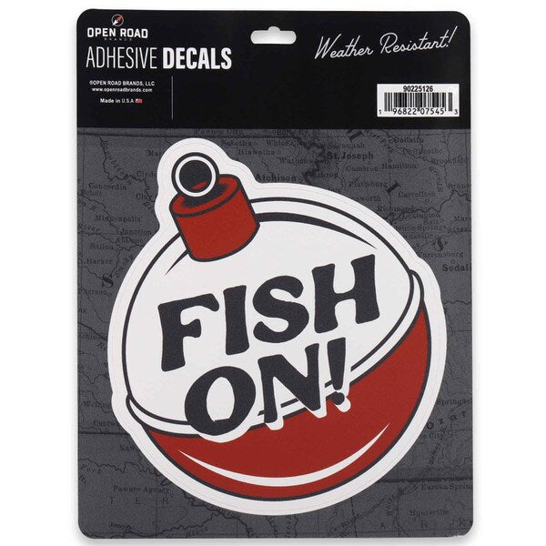 Open Road Brands: Fish On Bobber Adhesive Decal