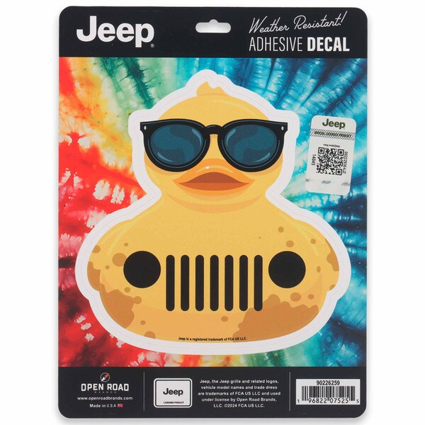 Open Road Brands: Jeep - Jeep Grille Rubber Duck Adhesive Decal