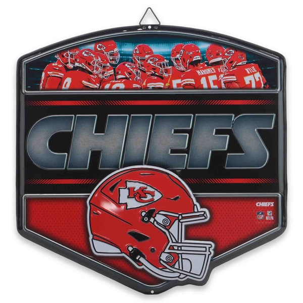 Kansas City Chiefs: NFL Huddle Knockout Metal Sign Wall Decor