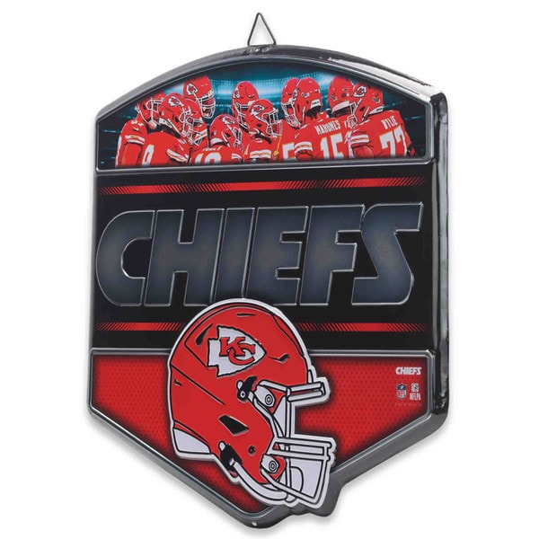 Kansas City Chiefs: NFL Huddle Knockout Metal Sign Wall Decor