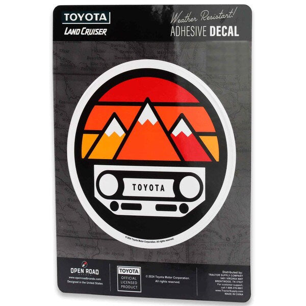 Open Road Brands: Toyota Grille Sunset Mountain Adhesive Decal