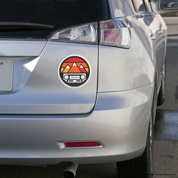 Open Road Brands: Toyota Grille Sunset Mountain Adhesive Decal