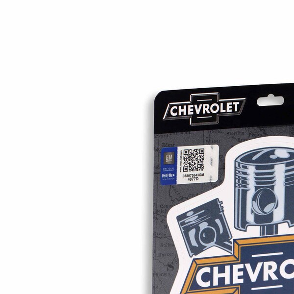 Open Road Brands: Chevrolet - General Motors Chevrolet Pistons Adhesive Decal